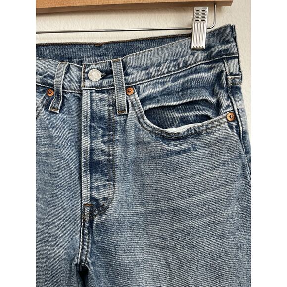 Levi’s 501 Premium Skinny Jeans W/ Big E Women 26x28 Button Fly High Rise - Picture 5 of 12